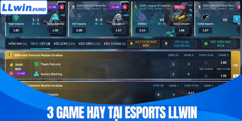 Esports LLWIN - Điểm Đến Tuyệt Vời Cho Dân Chơi Thể Thao