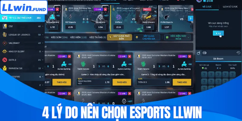 Esports LLWIN - Điểm Đến Tuyệt Vời Cho Dân Chơi Thể Thao