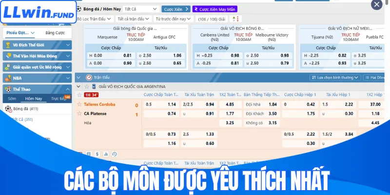 Thể Thao LLWIN - Xem Hơn 1500 Trận Đấu Siêu Hấp Dẫn Mỗi Ngày